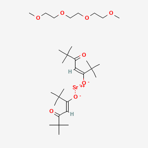 molecular formula C30H56O8Sr B6313987 Bis(2,2,6,6-tetramethyl-3,5-heptanedionato)strontium triglyme adduct;  (99.99%-Sr) CAS No. 148350-98-5