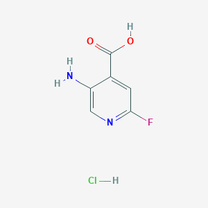 molecular formula C6H6ClFN2O2 B6314025 5-氨基-2-氟异烟酸盐酸盐，95% CAS No. 1216799-30-2