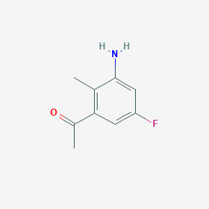 molecular formula C9H10FNO B6314026 1-(3-Amino-5-fluoro-2-methylphenyl)ethanone CAS No. 2089292-11-3