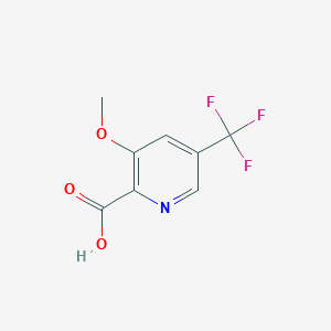 molecular formula C8H6F3NO3 B6314034 3-Methoxy-5-(trifluoromethyl)pyridine-2-carboxylic acid CAS No. 1256791-45-3