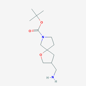 molecular formula C13H24N2O3 B6314042 t-Butyl 3-(aminomethyl)-1-oxa-7-azaspiro[4.4]nonane-7-carboxylate CAS No. 1341035-92-4