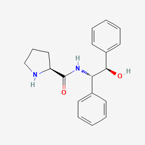 molecular formula C19H22N2O2 B6314161 (2S)-N-[(1S,2R)-2-Hydroxy-1,2-diphenylethyl]-2-pyrrolidinecarboxamide, 98%, (99% ee) CAS No. 529486-25-7