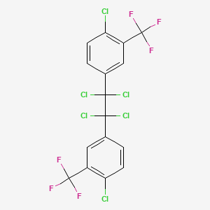 molecular formula C16H6Cl6F6 B6314180 1,1'-(1,1,2,2-Tetrachloro-1,2-ethanediyl)bis[4-chloro-3-(trifluoromethyl)benzene CAS No. 477529-16-1