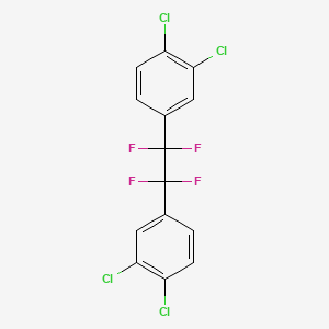 molecular formula C14H6Cl4F4 B6314188 1,1'-(1,1,2,2-Tetrafluoro-1,2-ethanediyl)bis(3,4-dichlorobenzene) CAS No. 477529-35-4