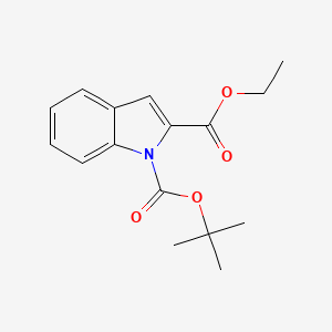 molecular formula C16H19NO4 B6314212 1-tert-Butyl 2-ethyl 1H-indole-1,2-dicarboxylate CAS No. 426826-79-1