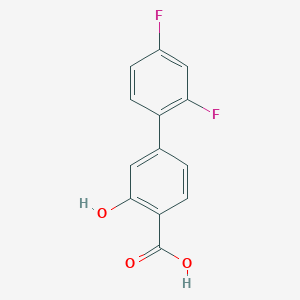 molecular formula C13H8F2O3 B6314213 4-(2,4-Difluorophenyl)-2-hydroxybenzoic acid, 95% CAS No. 615557-17-0