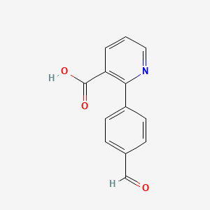molecular formula C13H9NO3 B6314239 2-(4-Formylphenyl)nicotinic acid, 95% CAS No. 566198-30-9