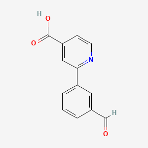 molecular formula C13H9NO3 B6314245 2-(3-Formylphenyl)isonicotinic acid, 95% CAS No. 566198-38-7