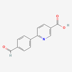 molecular formula C13H9NO3 B6314248 6-(4-Formylphenyl)nicotinic acid, 95% CAS No. 566198-29-6