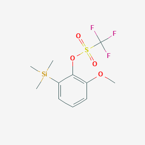 molecular formula C11H15F3O4SSi B6314255 2-Methoxy-6-(trimethylsilyl)phenyl trifluoromethanesulfonate CAS No. 881009-83-2