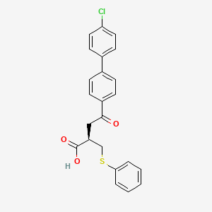 molecular formula C23H19ClO3S B6314276 (R)-4-(4'-Chloro-[1,1'-biphenyl]-4-yl)-4-oxo-2-((phenylthio)methyl)butanoic acid CAS No. 179545-78-9