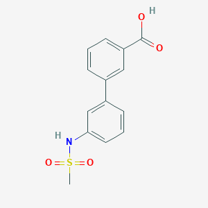 molecular formula C14H13NO4S B6314293 3-(3-Methylsulfonylaminophenyl)benzoic acid, 95% CAS No. 916059-50-2