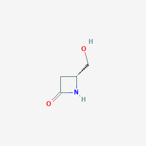 molecular formula C4H7NO2 B6314294 (R)-4-(Hydroxymethyl)azetidin-2-one CAS No. 91815-14-4
