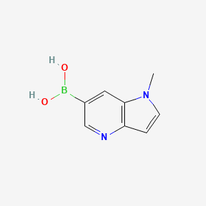 molecular formula C8H9BN2O2 B6314359 {1-Methyl-1H-pyrrolo[3,2-b]pyridin-6-yl}boronic acid CAS No. 1430237-52-7