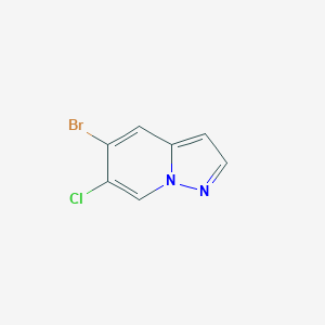 molecular formula C7H4BrClN2 B6314367 5-Bromo-6-chloropyrazolo[1,5-a]pyridine CAS No. 1427366-24-2
