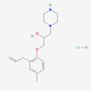 molecular formula C17H27ClN2O2 B6314378 1-(2-Allyl-4-methylphenoxy)-3-piperazin-1-ylpropan-2-ol hydrochloride CAS No. 2108883-54-9