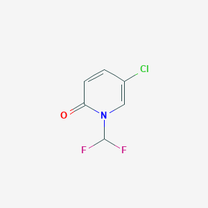 molecular formula C6H4ClF2NO B6314387 5-Chloro-1-(difluoromethyl)pyridin-2(1H)-one CAS No. 1423016-46-9