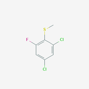 molecular formula C7H5Cl2FS B6314408 (2,4-Dichloro-6-fluorophenyl)(methyl)sulfane CAS No. 1806277-16-6