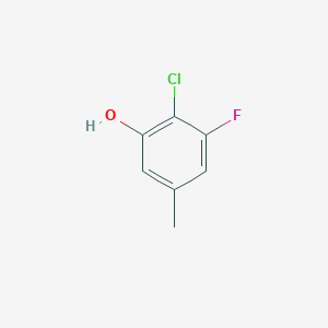 molecular formula C7H6ClFO B6314420 2-Chloro-3-fluoro-5-methylphenol, 95% CAS No. 1807168-54-2