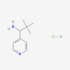 molecular formula C10H17ClN2 B6314470 2,2-Dimethyl-1-(pyridin-4-yl)propan-1-amine HCl CAS No. 2307773-05-1