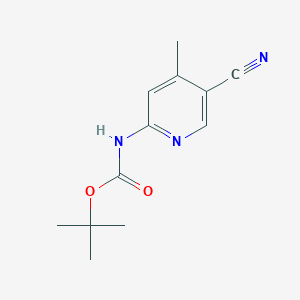 molecular formula C12H15N3O2 B6314485 (5-氰基-4-甲基-吡啶-2-基)-氨基甲酸叔丁酯 CAS No. 1823258-67-8