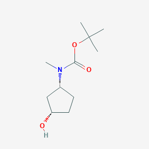 molecular formula C11H21NO3 B6314517 叔丁基N-[顺-3-羟基环戊基]-N-甲基氨基甲酸酯 CAS No. 1452466-66-8