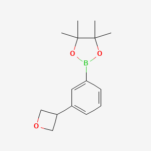 molecular formula C15H21BO3 B6314561 (3-(Oxetan-3-yl)phenyl)boronic acid pinacol ester CAS No. 2223012-01-7