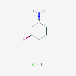 molecular formula C6H13ClFN B6314583 trans-3-Fluorocyclohexanamine HCl CAS No. 1951441-43-2