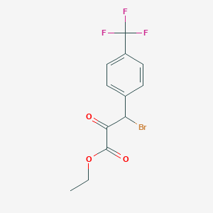 molecular formula C12H10BrF3O3 B6314607 Ethyl 3-bromo-2-oxo-3-(4-(trifluoromethyl)phenyl)propanoate, 95% CAS No. 905807-87-6