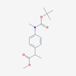 Methyl 2-(4-(tert-butoxycarbonyl(methyl)amino)phenyl)propanoate