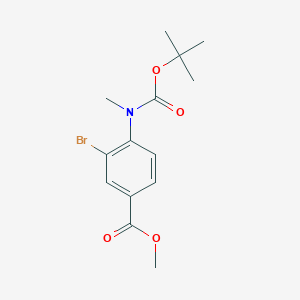 molecular formula C14H18BrNO4 B6314638 Methyl 3-bromo-4-(t-butoxycarbonyl(methyl)amino)benzoate CAS No. 1951440-95-1