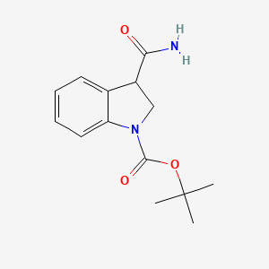 molecular formula C14H18N2O3 B6314654 tert-Butyl 3-carbamoylindoline-1-carboxylate CAS No. 1824025-90-2