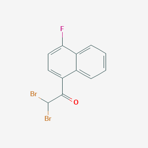 molecular formula C12H7Br2FO B6314661 2,2-Dibromo-1-(4-fluoronaphthalen-1-yl)ethanone CAS No. 951-04-2