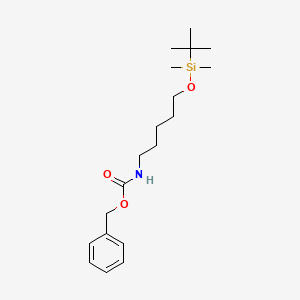 molecular formula C19H33NO3Si B6314668 Benzyl 5-(tert-butyldimethylsilyloxy)pentylcarbamate CAS No. 699020-11-6
