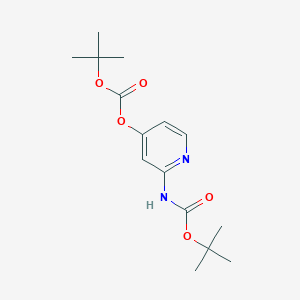 molecular formula C15H22N2O5 B6314680 tert-Butyl 4-(tert-butoxycarbonyloxy)pyridin-2-ylcarbamate CAS No. 1823808-67-8