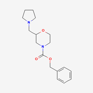 molecular formula C17H24N2O3 B6314708 Benzyl 2-(pyrrolidin-1-ylmethyl)morpholine-4-carboxylate CAS No. 1823249-05-3