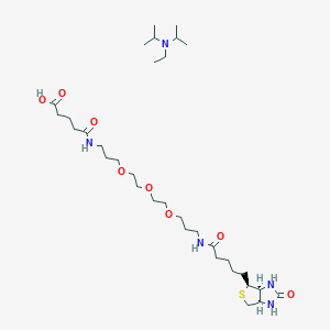 molecular formula C33H63N5O8S B6314711 N-Biotinyl-NH-(PEG)2-COOH . DIPEA, min. 95% CAS No. 1205744-09-7