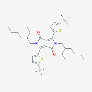 molecular formula C36H56N2O2S2Sn2 B6314735 2,5-Bis(2-ethylhexyl)-3,6-bis(5-(trimethylstannyl)thiophen-2-yl)pyrrolo[3,4-c]pyrrole-1,4(2H,5H)-dione CAS No. 1392422-47-7