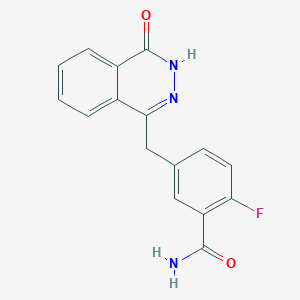 molecular formula C16H12FN3O2 B6314747 2-氟-5-((4-氧代-3,4-二氢phthalazin-1-基)甲基)苯甲酰胺 CAS No. 1956340-97-8