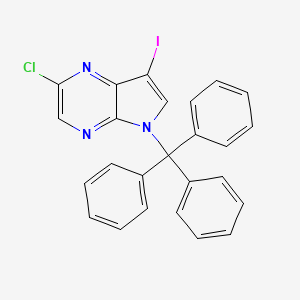 molecular formula C25H17ClIN3 B6314757 2-Chloro-7-iodo-5-(triphenylmethyl)-5H-pyrrolo[2,3-b]pyrazine CAS No. 1509941-37-0