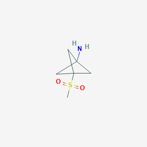 molecular formula C6H11NO2S B6314786 3-Methylsulfonylbicyclo[1.1.1]pentan-1-amine CAS No. 1886967-22-1