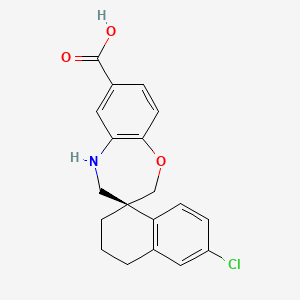molecular formula C19H18ClNO3 B6314793 (3S)-6'-Chlorospiro[4,5-dihydro-2H-1,5-benzoxazepine-3,1'-tetralin]-7-carboxylic acid CAS No. 1883726-83-7