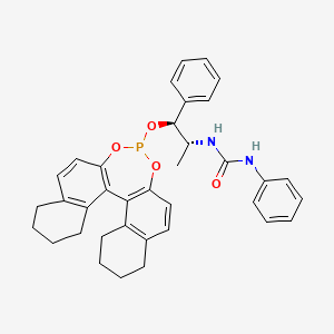 molecular formula C36H37N2O4P B6314797 1-{(1S,2R)-1-[(11bR)-Octahydrodinaphtho[2,1-d:1',2'-f][1,3,2]dioxaphosphepin-4-yloxy]-1-phenylpropan-2-yl}-3-phenylurea, 97% CAS No. 1858224-21-1