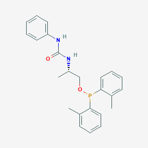molecular formula C24H27N2O2P B6314807 1-[(2S)-1-(Di-o-tolylphosphinooxy)propan-2-yl]-3-phenylurea, 97% CAS No. 1858224-02-8