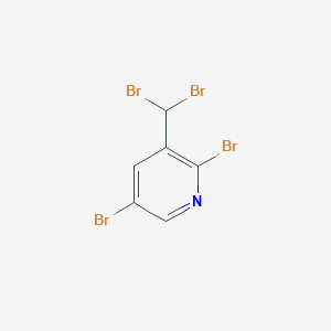 molecular formula C6H3Br4N B6314815 2,5-Dibromo-3-(dibromomethyl)pyridine CAS No. 1875108-20-5