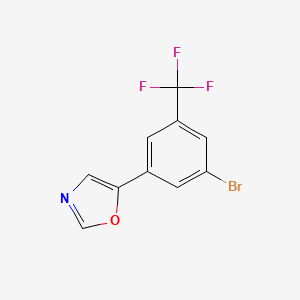 molecular formula C10H5BrF3NO B6314831 5-[3-Bromo-5-(trifluoromethyl)phenyl]-oxazole CAS No. 1630747-25-9