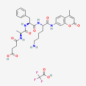 molecular formula C34H40F3N5O10 B6314841 Suc-Ala-Phe-Lys-AMC trifluoroacetate CAS No. 73207-92-8