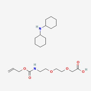 molecular formula C22H40N2O6 B6314849 8-(Allyloxycarbonyl-amino)-3,6-dioxaoctanoic acid dicyclohexylamine CAS No. 560088-74-6
