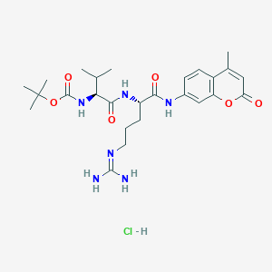 molecular formula C26H39ClN6O6 B6314870 Boc-缬-精-AMC HCl CAS No. 2237216-47-4