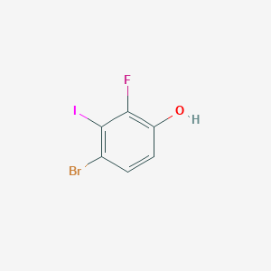 molecular formula C6H3BrFIO B6314942 4-Bromo-2-fluoro-3-iodophenol CAS No. 1805937-10-3